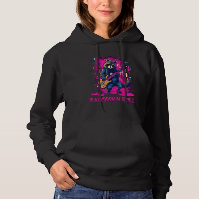 Sudadera Mapache de Guitarra Eléctrica Guitarras (Anverso)