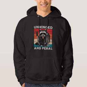 Sudadera Mapache Desquiciado Y Feral Verano Mapache Niño B