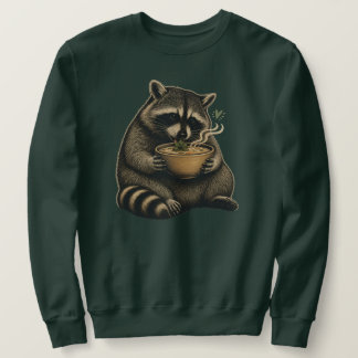 Sudadera Mapache Divertido Bebiendo Sopa Caliente