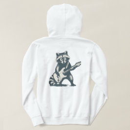 Sudadera Mapache Divertido Tocando Guitarra Eléctrica