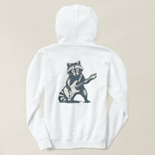 Sudadera Mapache Divertido Tocando Guitarra Eléctrica