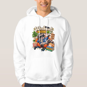 Sudadera Mapache en Modo Fin de Semana – Mapache Perezoso y