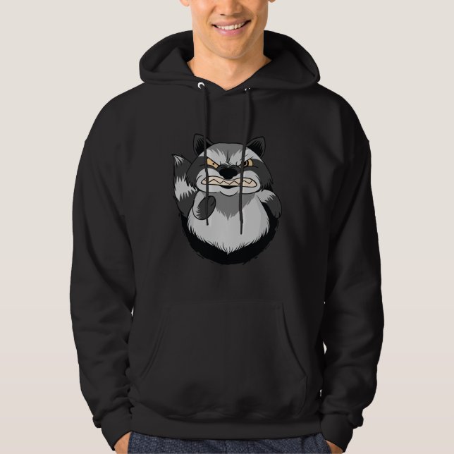 Sudadera Mapache Enojado (Anverso)