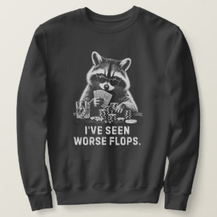 Sudadera Mapache Jugador de Póquer Divertido