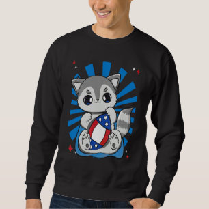 Sudadera Mapache jugando fútbol americano para el entrenado