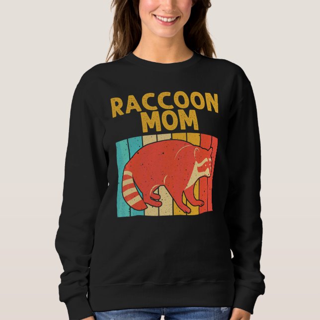 Sudadera Mapache para mamá abuela mujeres mapache (Anverso)