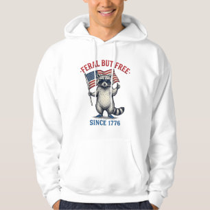 Sudadera Mapache Patriótico Salvaje Pero Libre Camiseta Vin