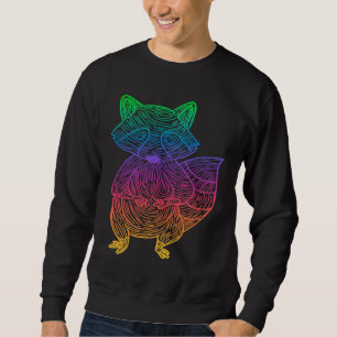 Sudadera Mapache Retro Psicodélico Animal Basura Panda