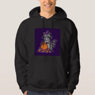 Sudadera Mapache truco o trato Halloween
