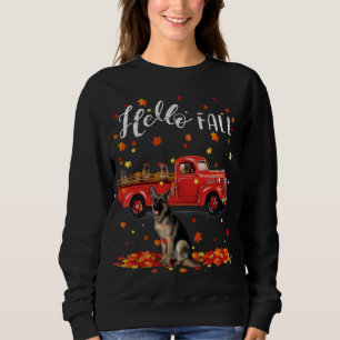 Sudadera Maple German Shepherd Dog Leaf Fall Otoño Red Tru