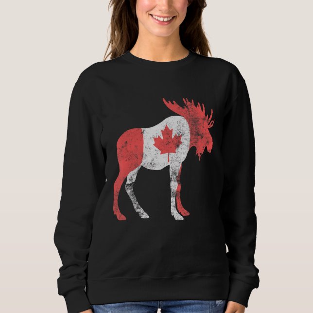 Sudadera Maple Leaf Animal Bandera Canadiense Hombres Mujer (Anverso)