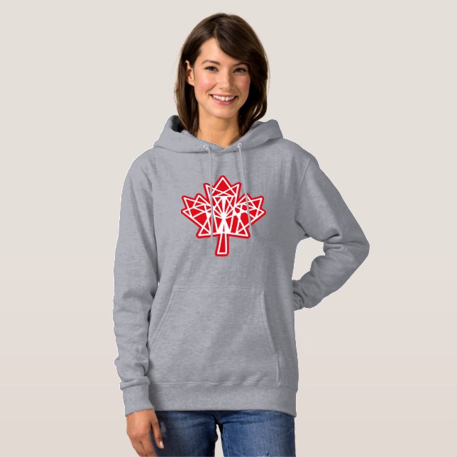 SUDADERA MAPLE MADE WITH TRIANGLES CANADA FLAG BY MASANSER (Anverso completo)