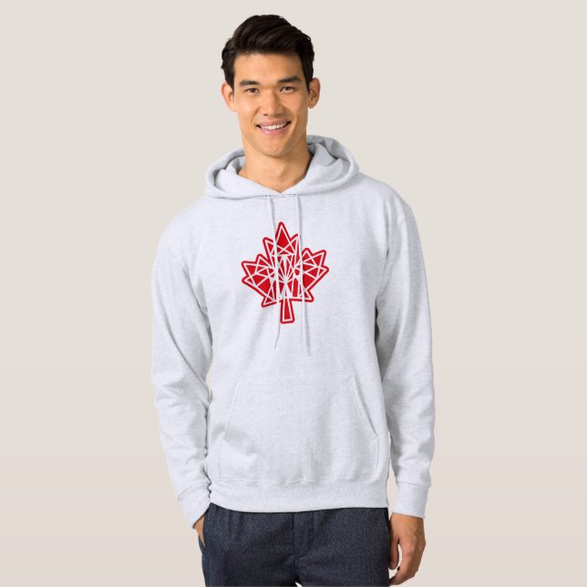 SUDADERA MAPLE MADE WITH TRIANGLES CANADA FLAG BY MASANSER (Anverso completo)
