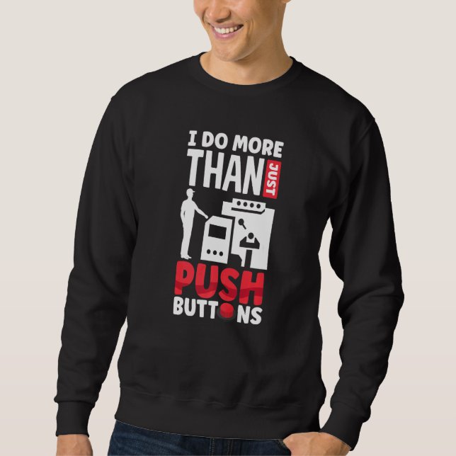 Sudadera Máquina Cnc Hago Más Que Simplemente Empujar B (Anverso)