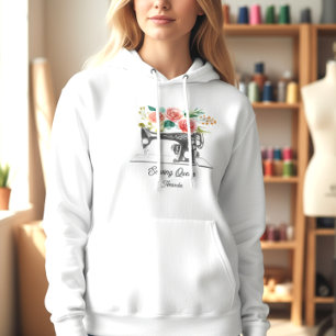 Sudadera Máquina de coser sastre Seamstress White