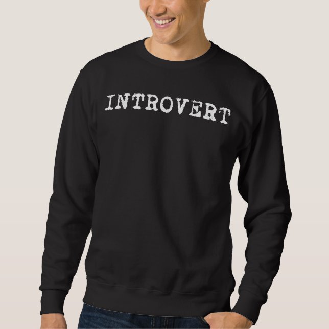 Sudadera Máquina de escribir INTROVERTIDA (Anverso)