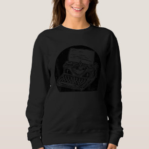 Sudadera Máquina de Escribir Vintage Genial para Hombres Mu