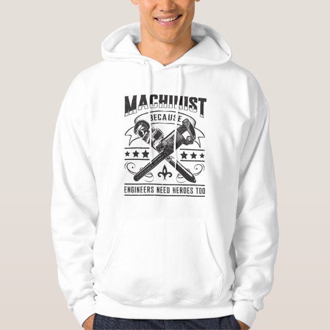 Sudadera Máquina mecanógrafa CNC Job Gracioso regalo (Anverso)