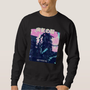 Sudadera Máquina retro de vaporwave estética Glitch 80