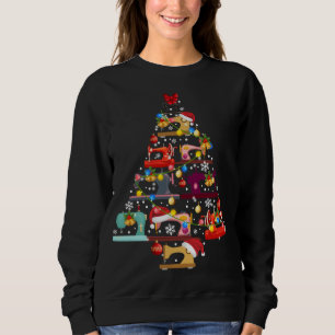 Sudadera Máquinas de coser Árbol de Navidad Amantes de cose