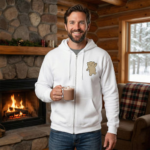 Sudadera Máquinas de ondulación de oso con cierre completo