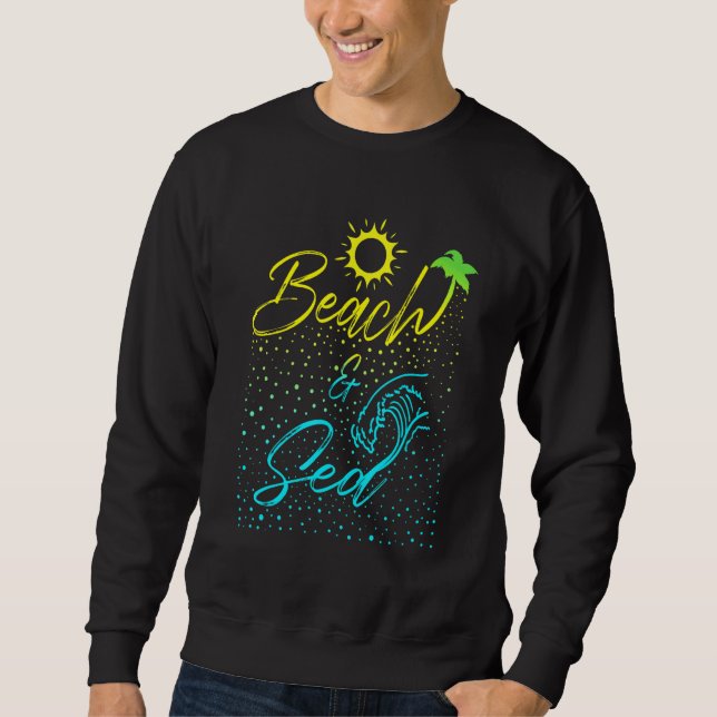 Sudadera Mar de Playa Ideal Para Los Aficionados A La Playa (Anverso)