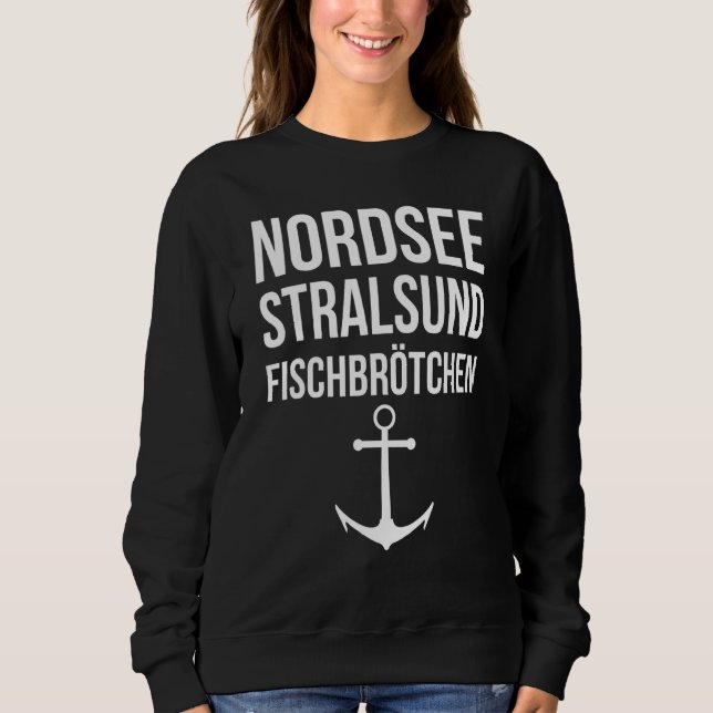 Sudadera Mar del Norte Stralsund Fish Bun Seagull Coast Bea (Anverso)
