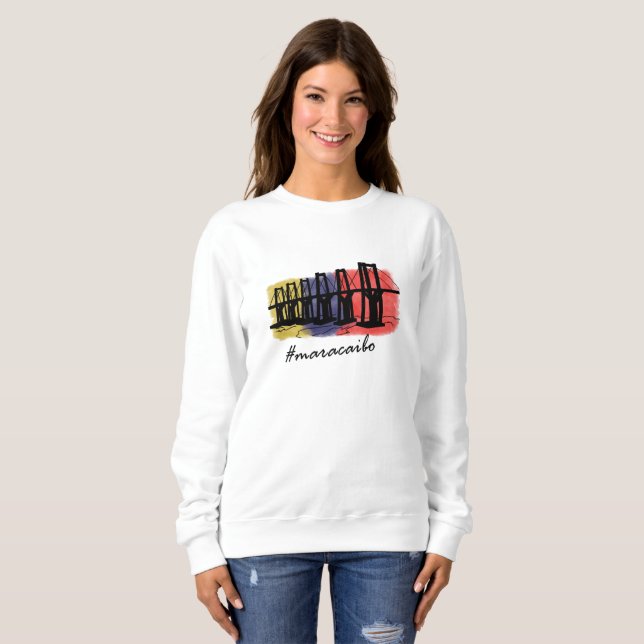 Sudadera Maracaibo - Puente Sobre El Lago Venezuela (Anverso completo)