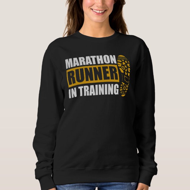 Sudadera Marathon Runner En Entrenamiento Cita Para Una Mar (Anverso)