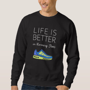 Sudadera Marathon Running Runner Tee - La Vida Es Mejor En 