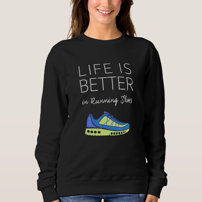 Sudadera Marathon Running Runner Tee - La Vida Es Mejor En  (Anverso)