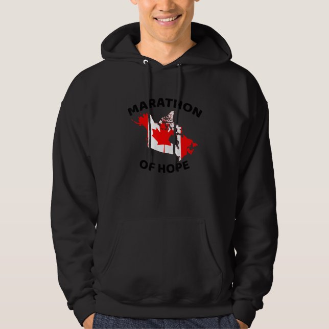 Sudadera Maratón De Esperanza Bandera De Canadá Hoja De Arc (Anverso)