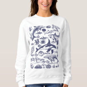 Sudadera Maravillas del Océano – Vida Marina Vintage