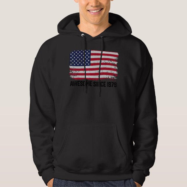 Sudadera Maravillosa Bandera Estadounidense De Cumpleaños 4 (Anverso)