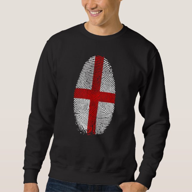 Sudadera Marca de Inglaterra Huellas digitales Está en mi A (Anverso)
