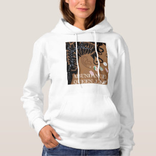SUDADERA MARCA DE LOGO DE HOODIE ABUNDANCE QUEEN LLC