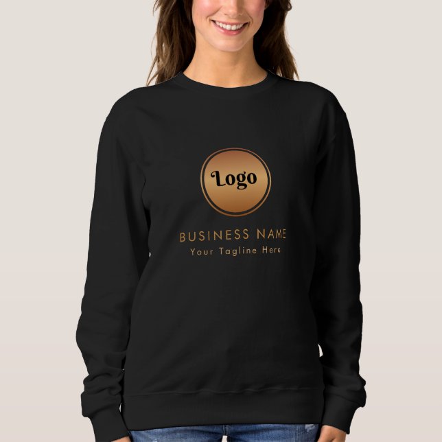 Sudadera Marca Gold Logo & Personalizado Text Business Comp (Anverso)