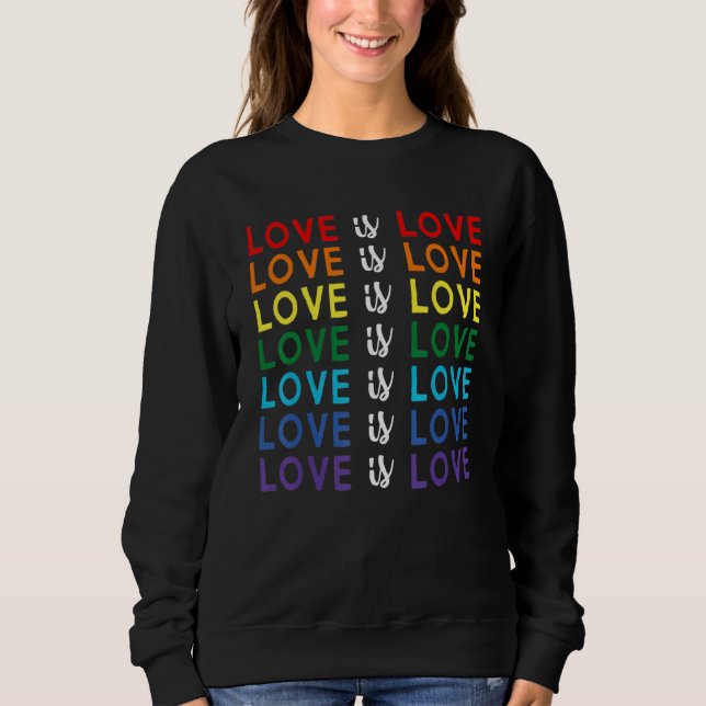 Sudadera Marcha del Orgullo Arcoiris Lgbt Igualdad Amor (Anverso)