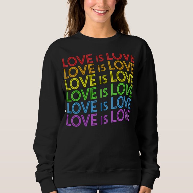 Sudadera Marcha del Orgullo Iris Lgbt Igualdad Amor Gay (Anverso)