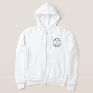 Sudadera Marco azul y verde esmeralda de vintage monogramad