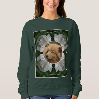 Sudadera Marco de rosa blanca crea tu propia foto Mascota