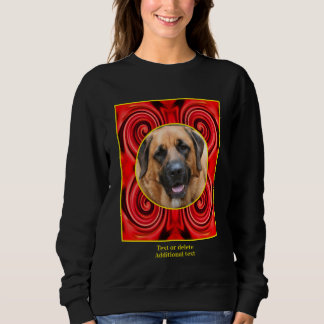 Sudadera Marco de Swirls Rojo Crea Tu Propia Foto Mascota