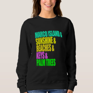 Sudadera Marco Island Florida Playas Palmeras Sunshine V