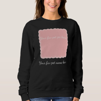 Sudadera Marco personalizado de foto de mascota rosa con bo