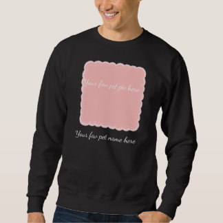 Sudadera Marco personalizado de foto de mascota rosa con bo