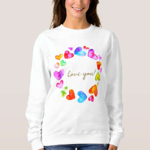 Sudadera Marco redondeado de colores acuáticos