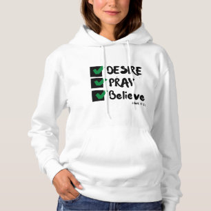 Sudadera Marcos 11:24 KJV Escritura de Biblia Mujer