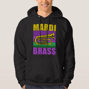 Sudadera Mardi brass pun tuba jugador divertido mardi gras 