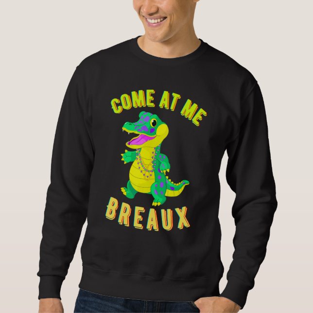 Sudadera Mardi Gras 2022 Cute Alligator Beads (Anverso)