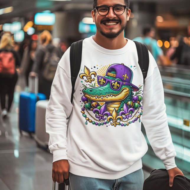 Sudadera Mardi Gras Alligator (Subido por el creador)